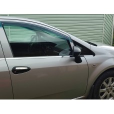 Накладки на ручки (4 шт, нерж) OmsaLine - Італійська нержавійка для Fiat Linea 2006-2018 рр
