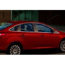 Повна окантовка вікон Sedan (12 шт, нерж) для Ford Focus III 2011-2017 рр