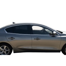Верхняя окантовка стекол OmsaLine HB, SD (4 шт, нерж.) для Ford Focus IV 2018- гг