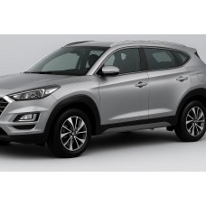 Окантовка на молдинги стекол OmsaLine (14 шт., нерж.) чорний хром для Hyundai Tucson TL 2016-2021 рр