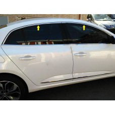 Верхня окантовка вікон (Sedan, 6 шт, нерж) OmsaLine - Італійська нержавійка для Renault Megane IV 2016-2025 рр