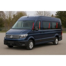 Нижні молдинги скла середня база (8 шт, нерж.) для Volkswagen Crafter 2016- рр