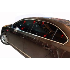 Повна окантовка вікон (12 шт., нерж.) OmsaLine - Італійська нержавійка для Volkswagen Jetta 2011-2018 рр