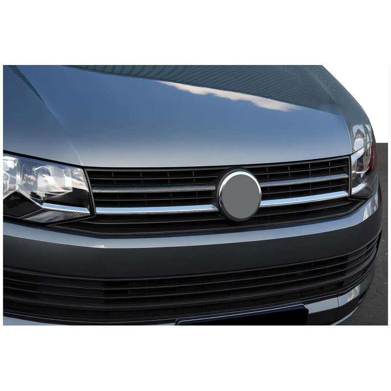 Накладки на решітку верхня 2015-2019 (2 шт, карбон) для Volkswagen T6 рр