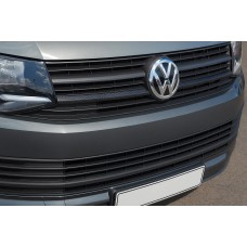 Накладки на решітку нижня 2015-2019 (2 шт, карбон) для Volkswagen T6 рр