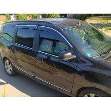 Вітровики з хромом (4 шт, Niken) для Dacia Lodgy 2012-2022 рр