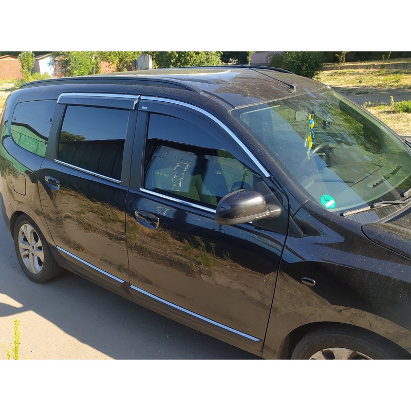 Ветровики с хромом (4 шт, Niken) для Dacia Lodgy 2012-2022 гг