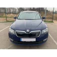 Зимова накладка на решітку (Верхня, 2013-2015) Глянцева для Skoda Superb рр