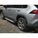 Бокові пороги Allmond Grey (2 шт., алюміній) для Toyota Rav 4 2019- рр