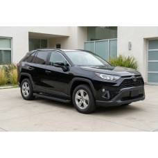 Бокові пороги Allmond Black (2 шт., алюміній) для Toyota Rav 4 2019-2025 рр