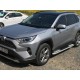 Бокові пороги Tayga V2 (2 шт., алюміній) для Toyota Rav 4 2019- рр