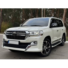 Крышки зеркал (с повторителем, стиль 2016) Белый цвет для Toyota Land Cruiser 200