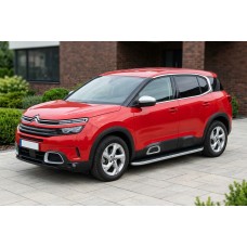 Боковые Подножки Tayga Grey (2 шт, Алюминий) для Citroen C5 Aircross 2017-2025 гг