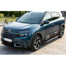 Бокові пороги Bosphore Grey (2 шт., алюміній) для Citroen C5 Aircross 2017-2025 рр