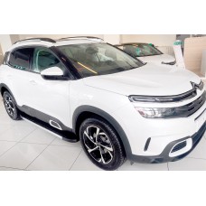 Бокові пороги Duru (2 шт., алюміній) для Citroen C5 Aircross 2017-2025 рр