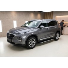 Боковые Подножки Fullmond (2 шт., Алюминий) для Hyundai Santa Fe 4 2018-2023 гг