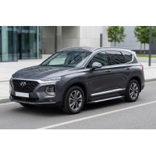 Боковые Подножки Line (2 шт., Алюминий) для Hyundai Santa Fe 4 2018-2023 гг