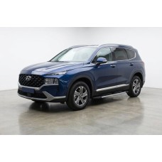 Боковые пороги RedLine V1 (2 шт., алюминий) для Hyundai Santa Fe 4 2018-2023 гг