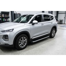 Боковые Подножки Duru (2 шт., Алюминий) для Hyundai Santa Fe 4 2018-2023 гг
