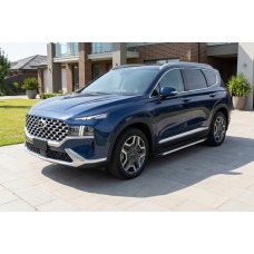 Боковые Подножки Maya V1 (2 шт., Алюминий) для Hyundai Santa Fe 4 2018-2023 гг