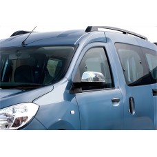 Накладки на дзеркала (2 шт, нерж.) OmsaLine - Італійська нержавійка для Renault Dokker 2013-2022 рр