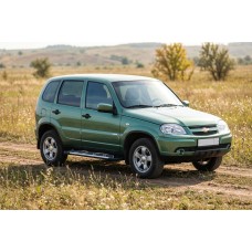 Боковые Подножки Sunrise (2 шт., Алюминий) для Chevrolet Niva 1998-2020 гг