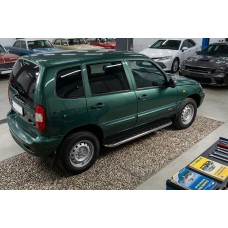 Боковые Подножки Maydos V1 (2 шт., Алюминий) для Chevrolet Niva 1998-2020 гг