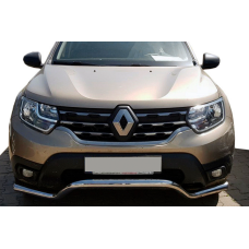 Передняя защита WT008 (нерж. сталь) для Dacia Duster 2018-2024 гг