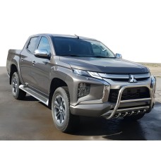 Кенгурятник WT003 (нерж) для Mitsubishi L200 2015-2025 рр