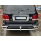 Задній захист AK009-15 (нерж.) для Lexus LX470