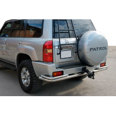 Задняя дуга AK005-3 (нержавейка) для Nissan Patrol Y61 1997-2011 гг