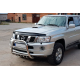 Кенгурятник QT007 (нерж) для Nissan Patrol Y61 1997-2011 рр