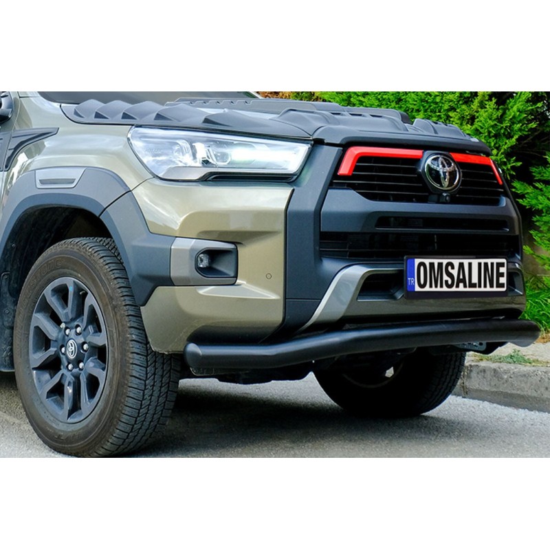Передняя защита Texas для 2020-2025 (76мм, черный) для Toyota Hilux 2015- гг