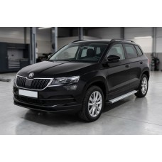 Бокові пороги Maya V2 (2 шт., алюміній) для Skoda Karoq 2018- рр