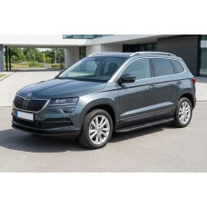 Бокові пороги Bosphorus Black (2 шт., алюміній) для Skoda Karoq 2018- рр