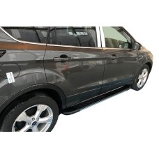Бокові пороги Bosphorus Grey (2 шт., алюміній) для Skoda Karoq 2018- рр