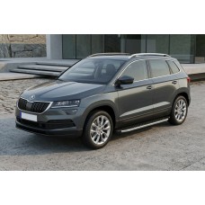 Бокові пороги BlackLine (2 шт, алюміній) для Skoda Karoq 2018- рр