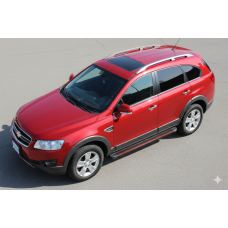 Бокові пороги Maya Red (2 шт., Алюміній) 2006-2015 для Chevrolet Captiva рр