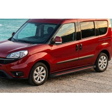 Бокові пороги Maya Red (2 шт., алюміній) Максі база для Fiat Doblo II 2010-2022 рр