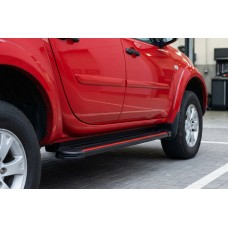 Бокові пороги Maya Red (2 шт., алюміній) для Fiat Fullback 2016- рр