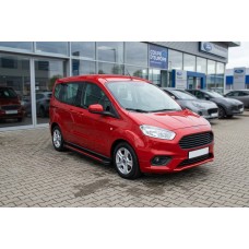 Бокові пороги Maya Red (2 шт., алюміній) для Ford Courier 2014-2023 рр