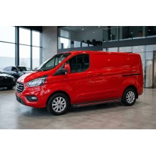 Бокові пороги Maya Red (2 шт., алюміній) Коротка база для Ford Custom 2013-2022 рр