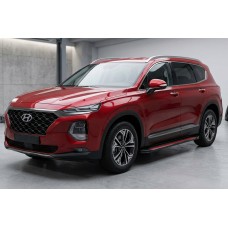 Боковые Подножки Maya Red (2 шт., Алюминий) для Hyundai Santa Fe 4 2018-2023 гг