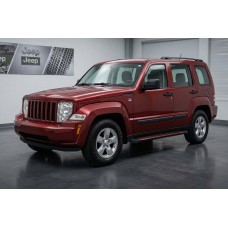 Бокові пороги Maya Red (2 шт., алюміній) для Jeep Cherokee/Liberty 2007-2013 рр