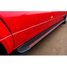 Бокові пороги Maya Red (2 шт., алюміній) Long/ExtraLong для Mercedes Sprinter W906 2006-2018 рр