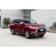 Бокові пороги Maya Red (2 шт., алюміній) для Mitsubishi Pajero Sport 2015- рр