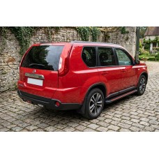 Бокові пороги Maya Red (2 шт., алюміній) для Nissan X-trail T31 2007-2014 рр