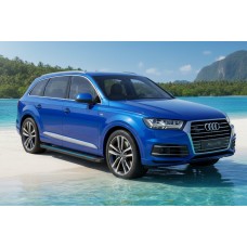 Бокові пороги Maya Blue (2 шт., алюміній) для Ауди Q7 2015-2026 рр