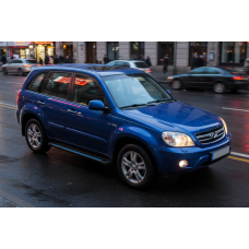 Боковые Подножки Maya Blue (2 шт., Алюминий) для Chery Tiggo 1 2005-2016 гг