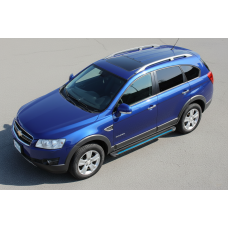 Бокові пороги Maya Blue (2 шт., Алюміній) 2006-2015 для Chevrolet Captiva рр